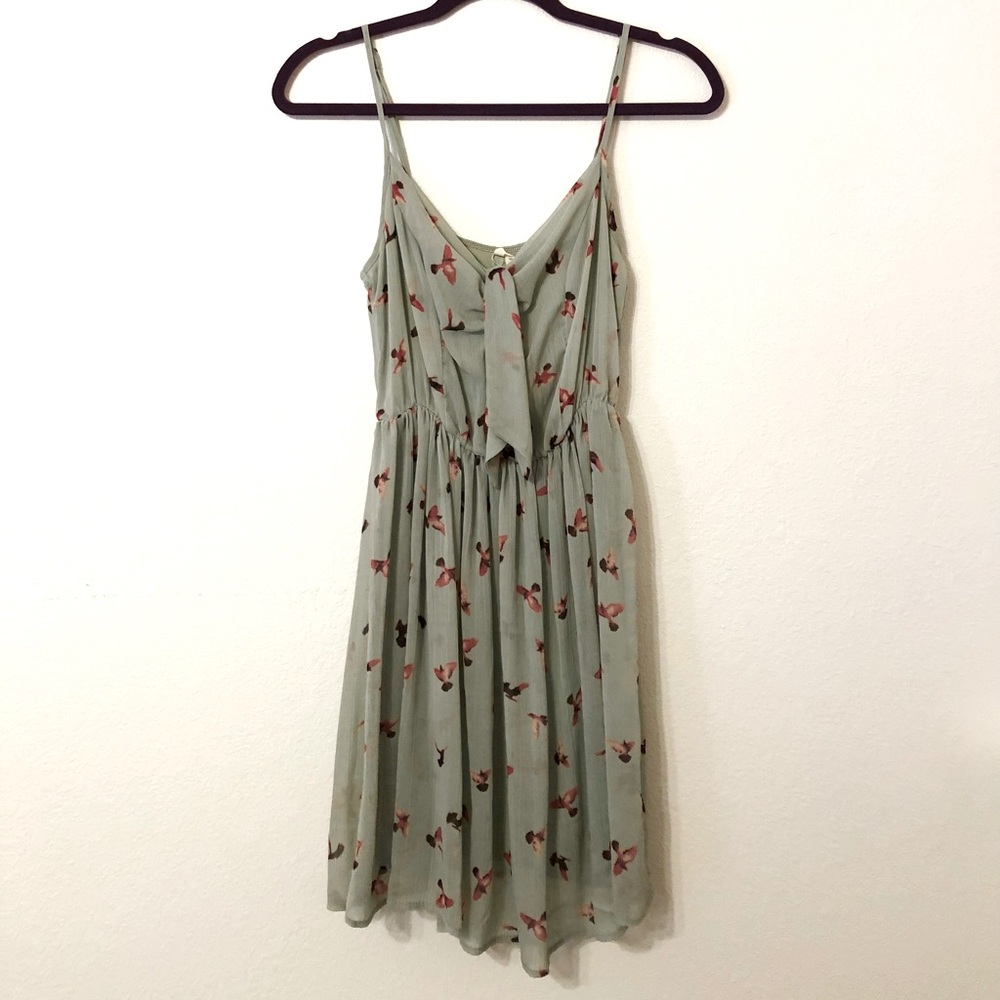 Flouncy Bird Print Sundress